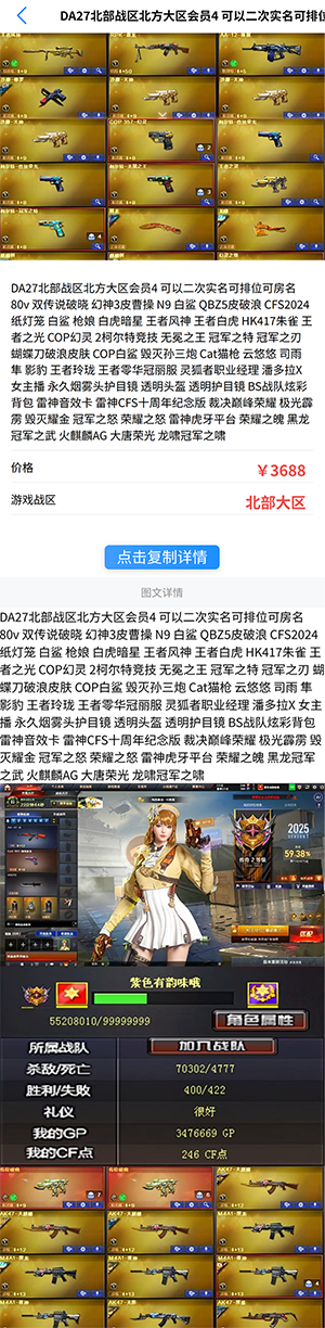 穿越火线等游戏类选号网1模板-详情图